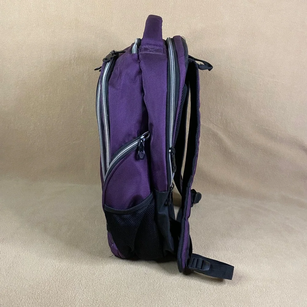 Travel Right Purple Backpack Laptop Bag Travel School Work‎ USB Port Pockets EUC